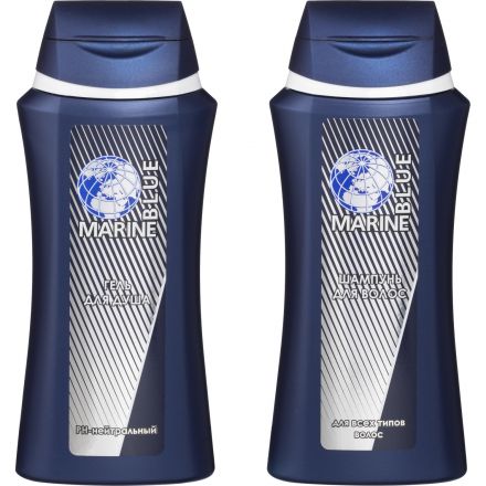 Подарочный набор Blue Marine Шампунь 250 +  Гель д/душа 250мл муж