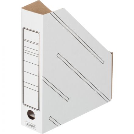 Вертикальный накопитель Attache картонный белый ширина 75 мм (2 штуки в упаковке) Вертикальный накопитель Attache картонный белый ширина 75 мм (2 штуки в упаковке)