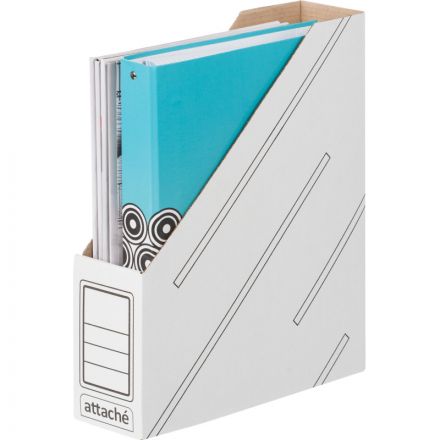 Вертикальный накопитель Attache картонный белый ширина 75 мм (2 штуки в упаковке) Вертикальный накопитель Attache картонный белый ширина 75 мм (2 штуки в упаковке)