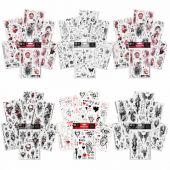 Наклейки-тату, набор 5 листов, АССОРТИ, 21х14,8 см, PY