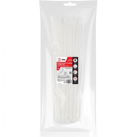 Стяжка (хомут) ЭРА нейлоновая 4.8 х 350 мм белая (100 шт/уп) NO-225-160