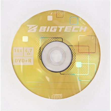 Носители информации Bigtech YDVDRB010 DVD+R 4,7 Гб/16х/1 конверт белый