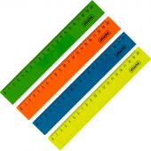 Линейка Attache 20 см пластиковая (4 штуки в упаковке)