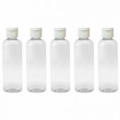 Дорожный набор флаконов в косметичке с наклейками, 5х100 мл, цвет белый, DASWERK (ДАСВЕРК), 609305