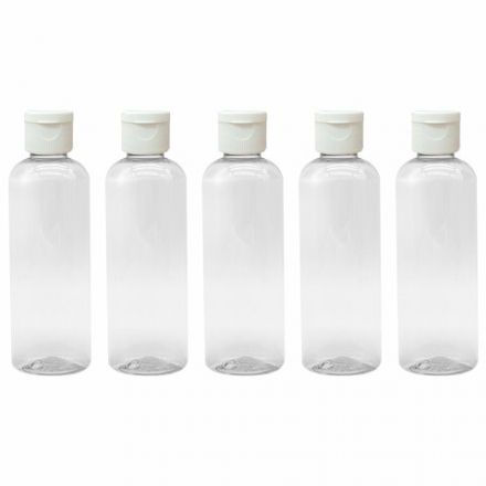 Дорожный набор флаконов в косметичке с наклейками, 5х100 мл, цвет белый, DASWERK (ДАСВЕРК), 609305