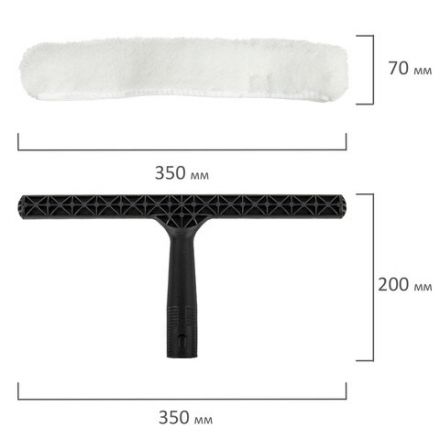 Окномойка с насадкой акрил/дакрон, ширина 35 см, ручки 601514-15, насадка 601520, LAIMA PROFESSIONAL, 601518 Окномойка с насадкой акрил/дакрон, ширина 35 см, ручки 601514-15, насадка 601520, LAIMA PROFESSIONAL, 601518