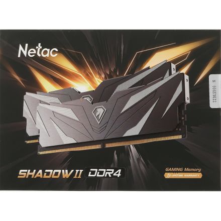 Модуль памяти Netac Shadow II 16GB(2x8GB)DIMM DDR4 3200Мгц(NTSWD4P32DP-16K)