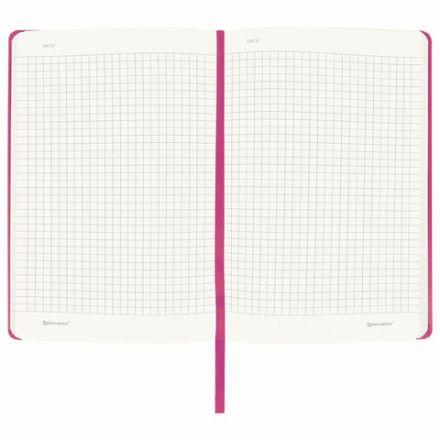 Блокнот А5 (130х210 мм), BRAUBERG ULTRA, балакрон, 80 г/м2, 96 л., клетка, розовый, 113038