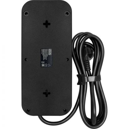 Сетевой фильтр Powercom SP-08 USB03AB 1,8 m (8 розеток) черный Сетевой фильтр Powercom SP-08 USB03AB 1,8 m (8 розеток) черный