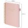 Бизнес-тетрадь на гребне А5 148х216 мм, BRAUBERG "Calipso" под кожу, резинка, клетка, 80 л., розовая, 116251