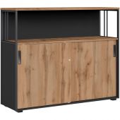 Шкаф-купе высокий Easy Loft 241Н009 выс.1116 дуб натур./графит