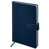 Еженедельник датированный 2026 А5 145х215 мм, BRAUBERG "Augustus", под кожу, темно-синий, 117164