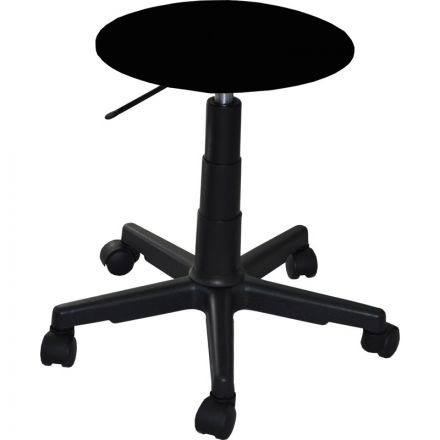 Табурет лабораторный UF2_Талли, кожзам черный, пластик