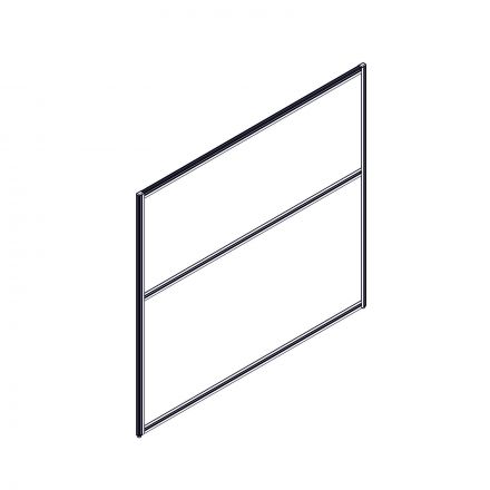 Секция комбинированной перегородки RP130SL140 Серый/Tempo 5 (морковный) 1400х22х1300