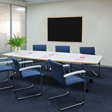 Доска для мела магнитная 60х90 см, черная, деревянная рамка, BRAUBERG "Wood", 238804