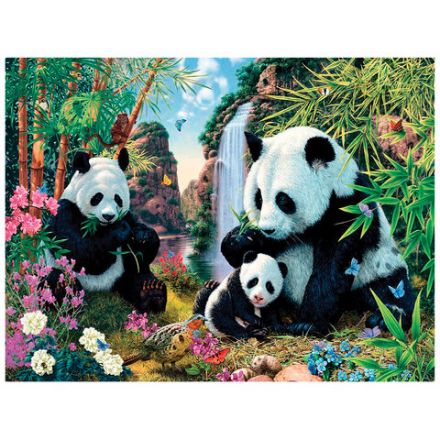Картина стразами (алмазная мозаика) 40х50 см, ОСТРОВ СОКРОВИЩ "Панды", без подрамника, 662410 Картина стразами (алмазная мозаика) 40х50 см, ОСТРОВ СОКРОВИЩ "Панды", без подрамника, 662410
