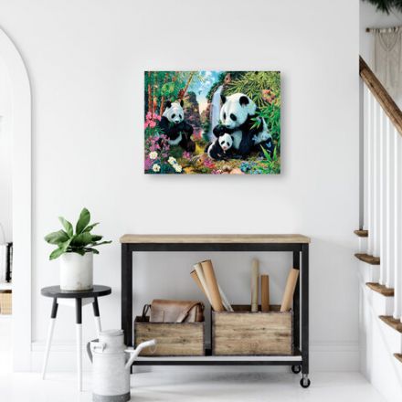 Картина стразами (алмазная мозаика) 40х50 см, ОСТРОВ СОКРОВИЩ "Панды", без подрамника, 662410 Картина стразами (алмазная мозаика) 40х50 см, ОСТРОВ СОКРОВИЩ "Панды", без подрамника, 662410