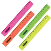 Линейка пластиковая 16 см, ПИФАГОР, неоновая, ассорти, 210603
