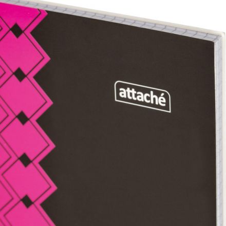 Тетрадь общая А4 60л Attache Персия Фукс/Черн клет, 65г, греб, ВД-лак