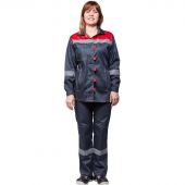 Костюм рабочий летний жен. л20-КБР сер/красн (р.48-50) 170-176