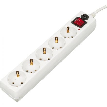 Сетевой фильтр Buro 5м (5 розеток) белый (500SH-5-W)