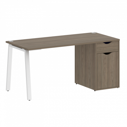 Home Office Стол письменный VR.SP-3-158.1.A Вяз/Белый металл 1580*720*750