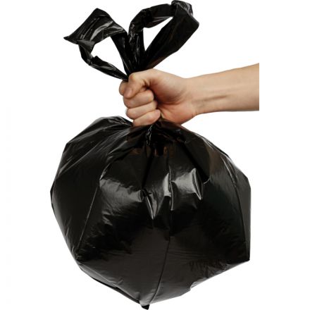 Мешки для мусора ПВД 30л 25мкм 30шт/рул черные 50x70см Комус с ручками Мешки для мусора ПВД 30л 25мкм 30шт/рул черные 50x70см Комус с ручками