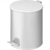 Ведро мусорное с педалью 15л стальное, хром, 250х330мм