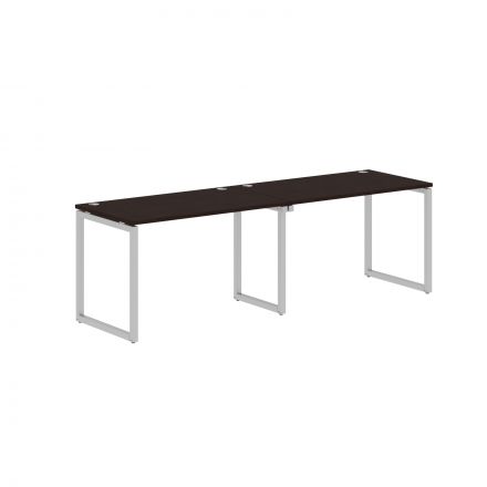 Стол 2-х местный XQWST 2470 Легно темный/Алюминий 2406х700х750