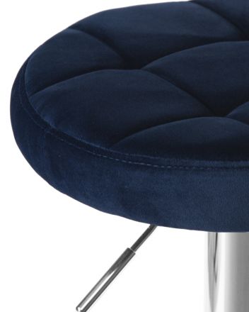 Набор 2 шт Табурет барный DOBRIN BRUNO, синий велюр (MJ9-117)