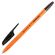 Ручка шариковая BRAUBERG "X-333 Orange", ЧЕРНАЯ, корпус оранжевый, узел 0,7 мм, линия письма 0,35 мм, 142410