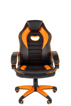 Офисное кресло Chairman game 16 Россия экопремиум черный/оранжевый