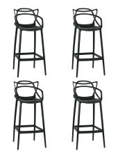Набор 4 шт Стул барный DOBRIN MASTERS BAR, чёрный (B-03)