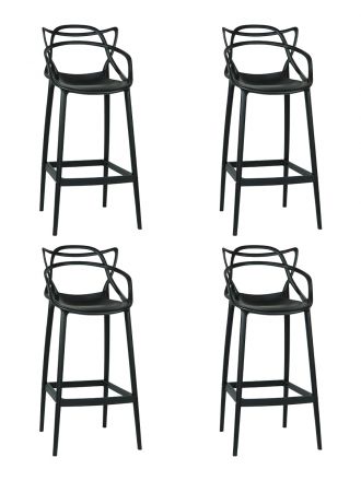 Набор 4 шт Стул барный DOBRIN MASTERS BAR, чёрный (B-03)