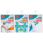 Шторка для ванной PEVA, 180х180 см, кольца в комплекте, 3 дизайна ассорти, МОРЕ, PRIMILA (ПРИМИЛА), 700074 Шторка для ванной PEVA, 180х180 см, кольца в комплекте, 3 дизайна ассорти, МОРЕ, PRIMILA (ПРИМИЛА), 700074