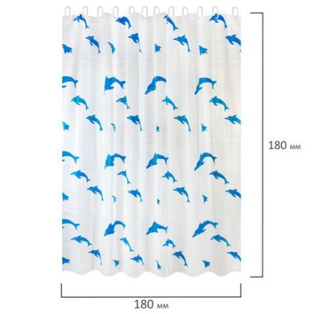 Шторка для ванной PEVA, 180х180 см, кольца в комплекте, 3 дизайна ассорти, МОРЕ, PRIMILA (ПРИМИЛА), 700074 Шторка для ванной PEVA, 180х180 см, кольца в комплекте, 3 дизайна ассорти, МОРЕ, PRIMILA (ПРИМИЛА), 700074