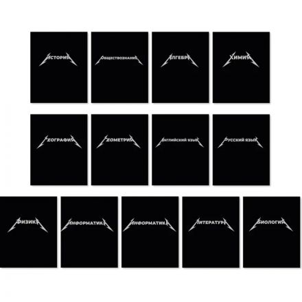 Тетрадь предметная набор Комус Класс  Металика 12 шт., 48., А5