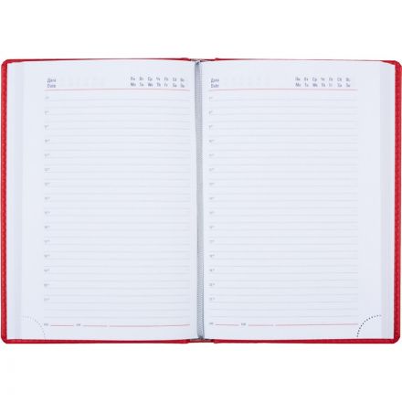 Ежедневник недатированный красный,А5,143х210мм,176л,ATTACHE Сиам