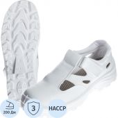 Полуботинки (сандалии)  АЛМИ(арт. 80302-011600) с МП, белые, р.40