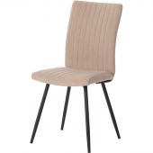 Стул Комус Мебель Fresno велюр , 50х55х93, бежевый/черный