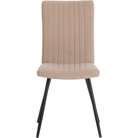 Стул Комус Мебель Fresno велюр , 50х55х93, бежевый/черный