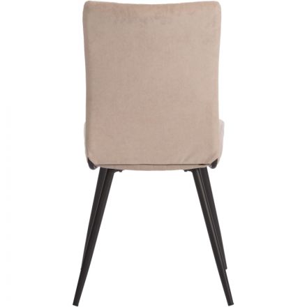 Стул Комус Мебель Fresno велюр , 50х55х93, бежевый/черный