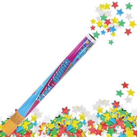 Хлопушка пневматическая 60 см "XXL ЗВЕЗДЫ", фольга, ассорти, ЗОЛОТАЯ СКАЗКА, 592466