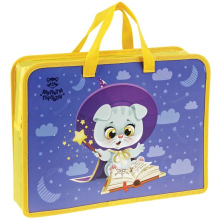 Папка с ручками А4 Мульти-Пульти " Magic", пластик, на молнии, 75мм Папка с ручками А4 Мульти-Пульти " Magic", пластик, на молнии, 75мм