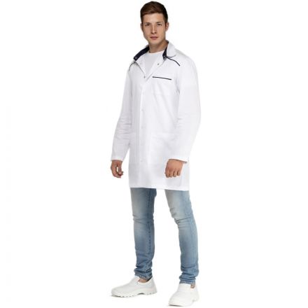 Халат для медицинского персонала муж. М22 ХЛ белый (р.60-62) 182-188
