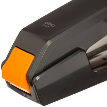 Степлер Deli Effortless N24/6-26/6 до 30лист.,плоск.сш.,черн+скобы(1000шт)