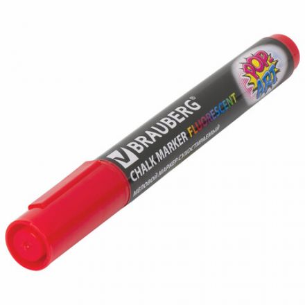 Маркер меловой "POP-ART" КРАСНЫЙ, 5 мм, стираемый, для гладких поверхностей, BRAUBERG, 151529 Маркер меловой "POP-ART" КРАСНЫЙ, 5 мм, стираемый, для гладких поверхностей, BRAUBERG, 151529