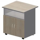 Тумба для оргтехники Easy Standard (светлый дуб/серая, 718x600x739 мм)