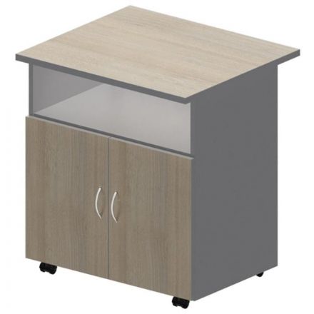 Тумба для оргтехники Easy Standard (светлый дуб/серая, 718x600x739 мм)