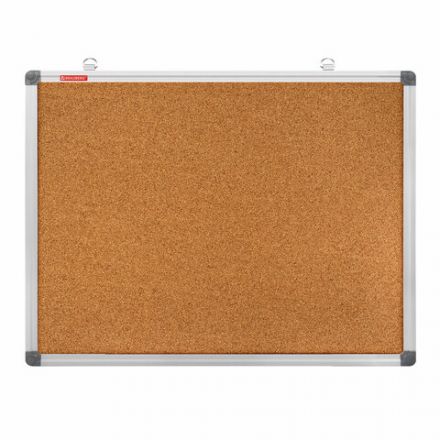 Доска пробковая для объявлений 45х60 см, алюминиевая рамка, BRAUBERG Extra, 238307